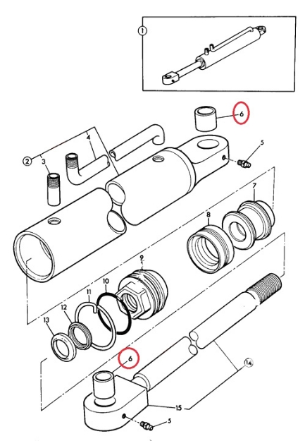 Bushing for JCB 3CX 808/00237