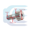 Gearbox shaft 1516 L=79mm for CASE DOOSAN KOMATSU LDM0214 165228A1 269B1006-00 Velenėlis varančiosios pavaros 1516 L=79mm skirtas CASE KOMATSU LDM0214 165228A1 269B1006-00